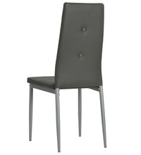 Esszimmerstühle 2 Stk. Grau Kunstleder