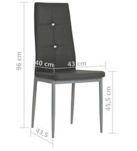Esszimmerstühle 2 Stk. Grau Kunstleder