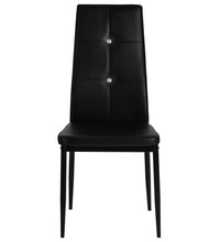 Esszimmerstühle 4 Stk. Schwarz Kunstleder