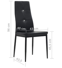Esszimmerstühle 4 Stk. Schwarz Kunstleder