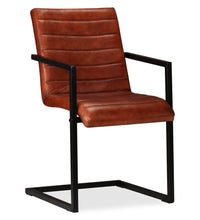 Esszimmerstühle 4 Stk. Echtleder Braun