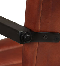 Esszimmerstühle 4 Stk. Echtleder Braun