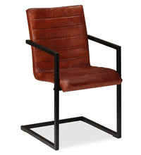 Esszimmerstühle 6 Stk. Echtleder Braun