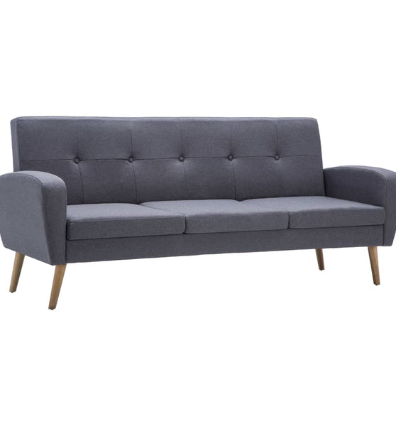 Sofa 3-Sitzer Stoff Hellgrau
