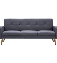 Sofa 3-Sitzer Stoff Hellgrau