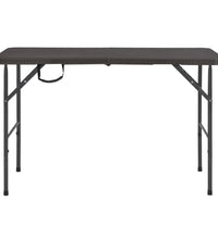 Gartentisch Klappbar Braun 120x60x74 cm HDPE Rattan-Optik
