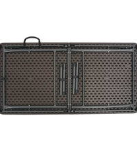 Gartentisch Klappbar Braun 120x60x74 cm HDPE Rattan-Optik