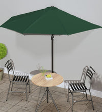 Balkon-Sonnenschirm mit Alu-Mast Grün 300x155 cm Halbrund