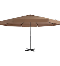 Sonnenschirm mit Aluminium-Mast 500 cm Taupe