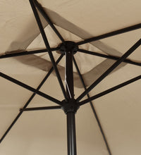 Sonnenschirm mit Metall-Mast 300 x 200 cm Taupe