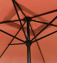 Sonnenschirm mit Metall-Mast 300 x 200 cm Terrakotta-Rot