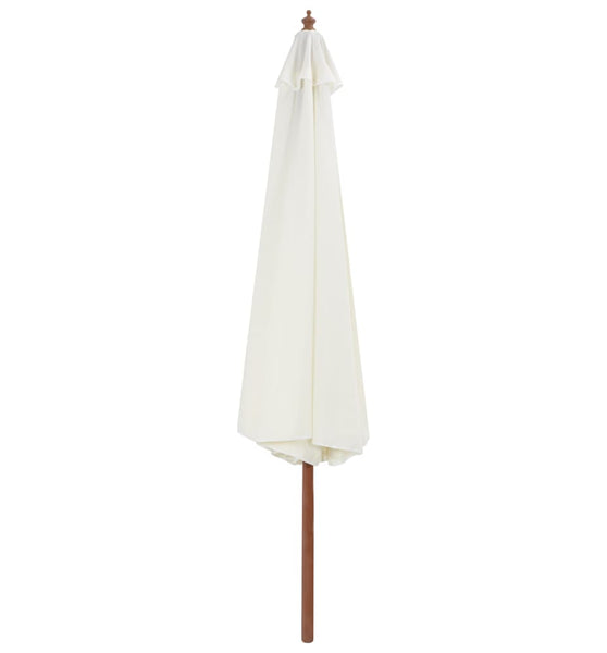 Sonnenschirm mit Holzmast 350 cm Sandweiß