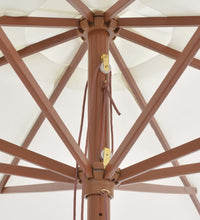 Sonnenschirm mit Holzmast 350 cm Sandweiß