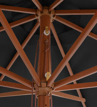 Sonnenschirm mit Holzmast 350 cm Anthrazit