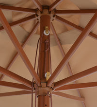 Sonnenschirm mit Holzmast 350 cm Taupe