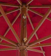Sonnenschirm mit Holzmast 350 cm Burgunderrot