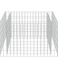 Gabionen-Hochbeet Verzinkter Stahl 90×90×50 cm