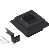 Outdoor Solarleuchten 6 Stück LED Quadratisch 12 cm Schwarz