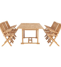 7-tlg. Garten-Essgruppe 150-200 x 100 x 75 cm Massivholz Teak