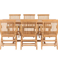 7-tlg. Garten-Essgruppe 150-200 x 100 x 75 cm Massivholz Teak