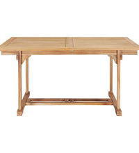 7-tlg. Garten-Essgruppe 150-200 x 100 x 75 cm Massivholz Teak