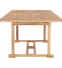 7-tlg. Garten-Essgruppe 150-200 x 100 x 75 cm Massivholz Teak