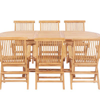 7-tlg. Garten-Essgruppe 150-200 x 100 x 75 cm Massivholz Teak