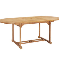 7-tlg. Garten-Essgruppe 150-200 x 100 x 75 cm Massivholz Teak