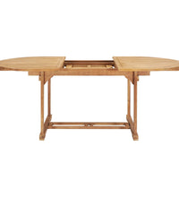 7-tlg. Garten-Essgruppe 150-200 x 100 x 75 cm Massivholz Teak