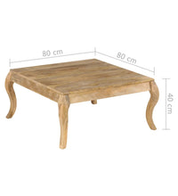 Couchtisch 80x80x40 cm Massivholz Mango