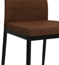 Esszimmerstühle 6 Stk. Stoff Braun