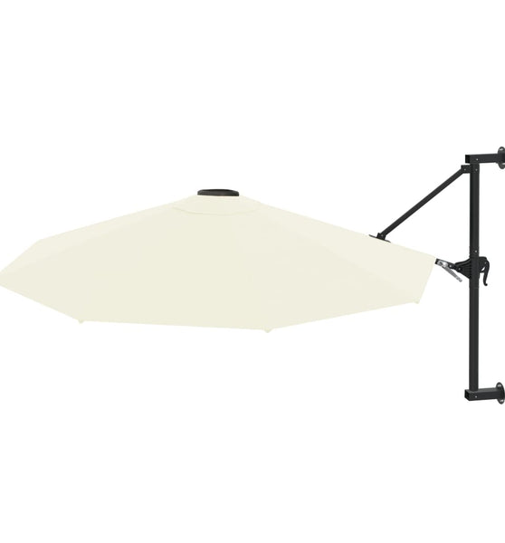 Sonnenschirm zur Wandmontage mit Metall-Mast 300 cm Sandweiß