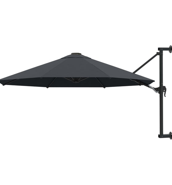 Sonnenschirm zur Wandmontage mit Metall-Mast 300 cm Anthrazit