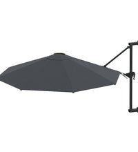 Sonnenschirm zur Wandmontage mit Metall-Mast 300 cm Anthrazit