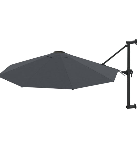 Sonnenschirm zur Wandmontage mit Metall-Mast 300 cm Anthrazit