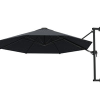 Sonnenschirm zur Wandmontage mit Metall-Mast 300 cm Anthrazit