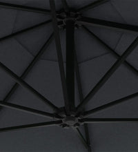 Sonnenschirm zur Wandmontage mit Metall-Mast 300 cm Anthrazit