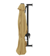 Sonnenschirm zur Wandmontage mit Metall-Mast 300 cm Taupe