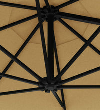 Sonnenschirm zur Wandmontage mit Metall-Mast 300 cm Taupe