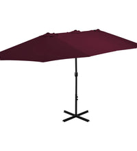 Sonnenschirm mit Aluminium-Mast 460x270 cm Bordeauxrot