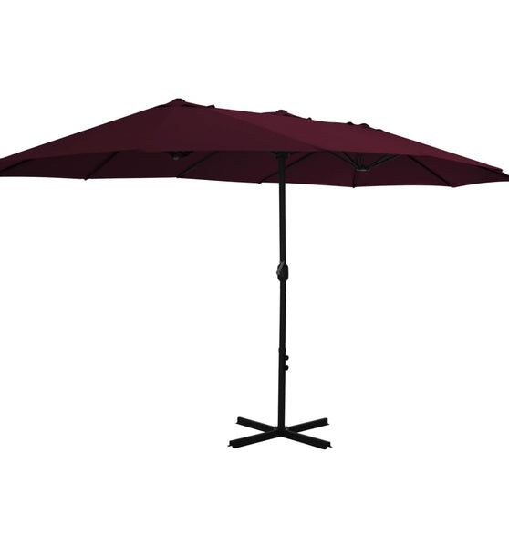 Sonnenschirm mit Aluminium-Mast 460x270 cm Bordeauxrot