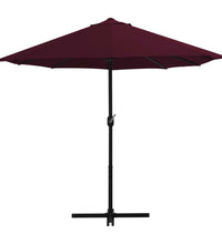 Sonnenschirm mit Aluminium-Mast 460x270 cm Bordeauxrot