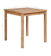 Gartentisch 80x80x77 cm Massivholz Teak