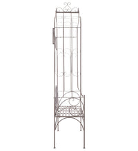 Gartenbank 122 cm Eisen Antik Braun