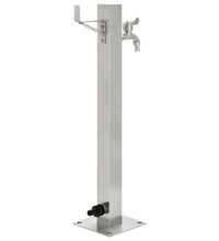 Garten-Wassersäule Edelstahl Quadratisch 65 cm