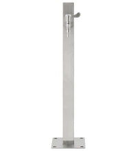 Garten-Wassersäule Edelstahl Quadratisch 65 cm