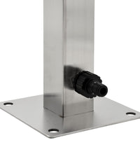 Garten-Wassersäule Edelstahl Quadratisch 65 cm