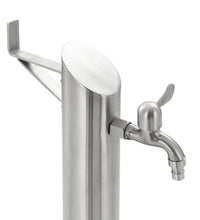 Garten-Wassersäule Edelstahl Rund 95 cm