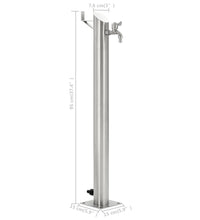 Garten-Wassersäule Edelstahl Rund 95 cm