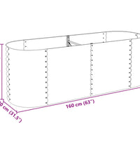 Garten-Hochbeet 240 x 80 x 81 cm Verzinkter Stahl Silbern